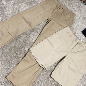 Set of Khaki Shorts and Pants